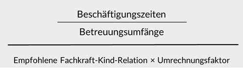 Formel für die Personalausstattungsquote